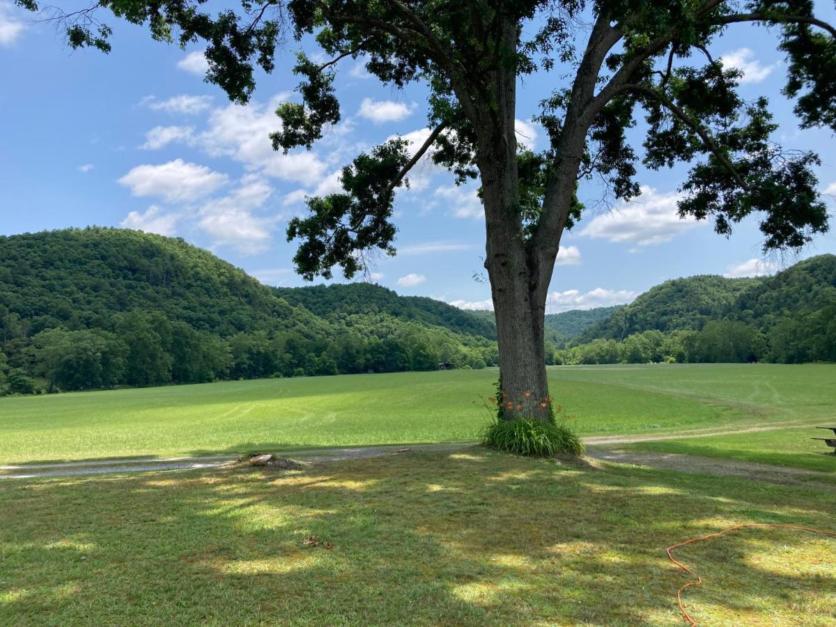 Séjour à la ferme Gorgeous! Near I-77, Historic Log For 2, Wifi, Antiques, River Access, Near Princeton